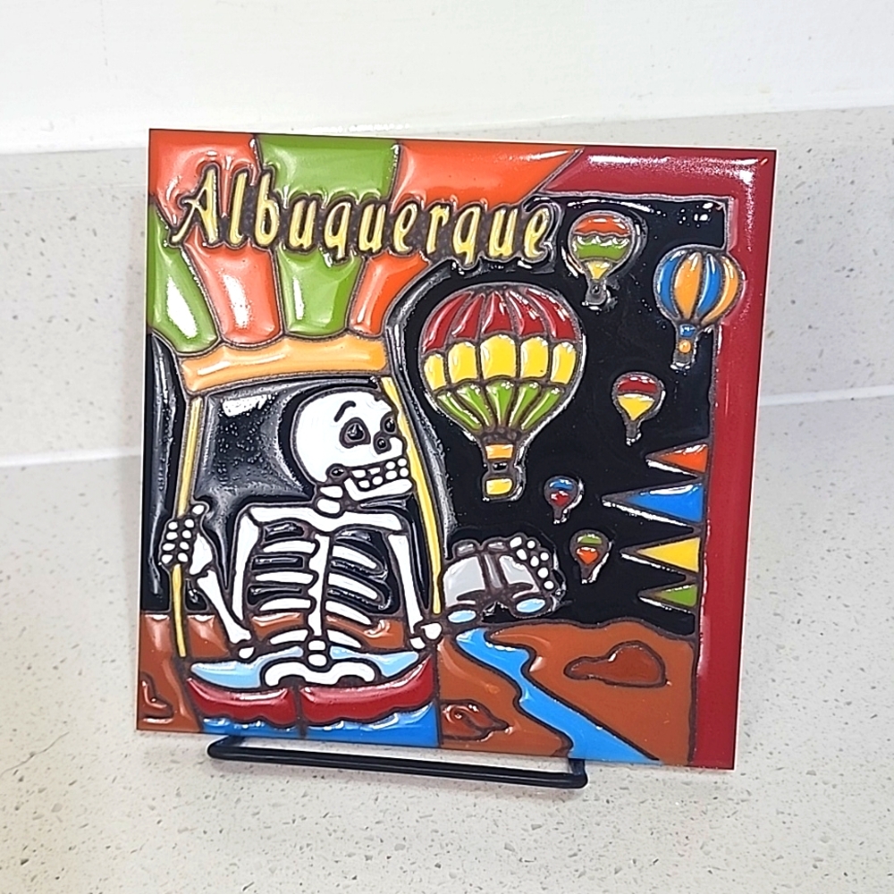 Tile, Hand glazed Made In USA.  Albuquerque New in box